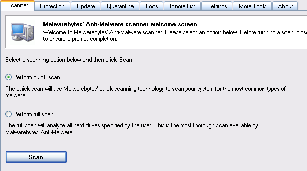 Malwarebytes - Scanner