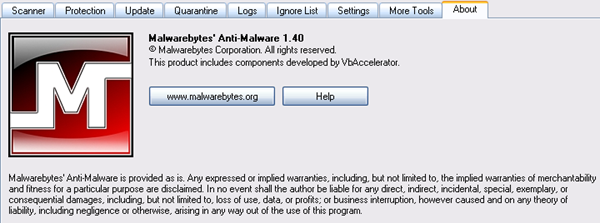 Malwarebytes - About