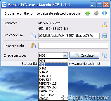 Marxio File Checksum Verifier - Checksum verifier