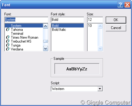 AkelPad - Font