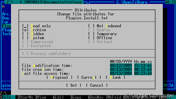 FAR - File Attirbutes