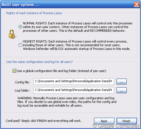 Multi-user options