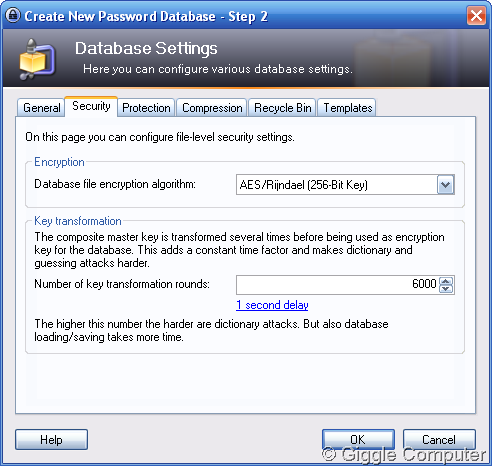 Database Security Settings