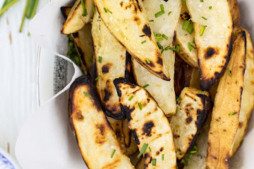 Salt & Vinegar Grilled Potato Wedges