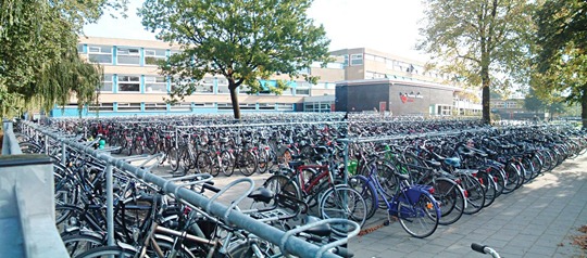 Dutch School Bicycle Parking Lot