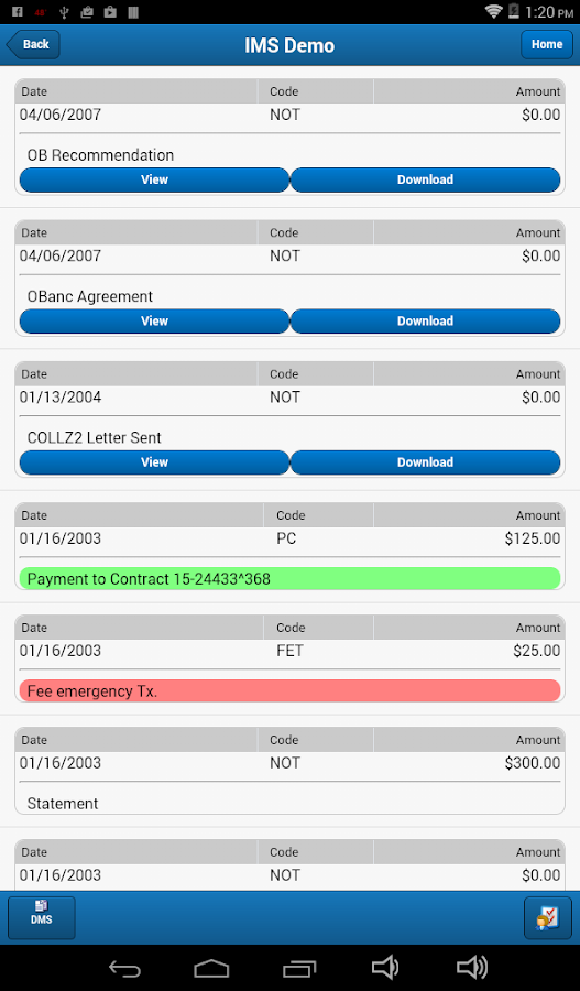   IMS Mobile: screenshot 