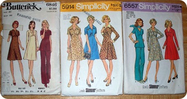 70's dresses and pants suits