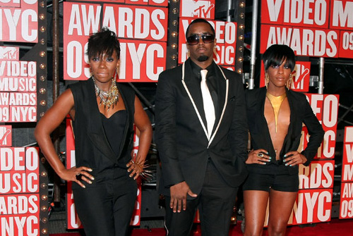 P. Diddy & Dirty Cash on the red carpet at the VMA's [image courtesy of Getty images and MTV]