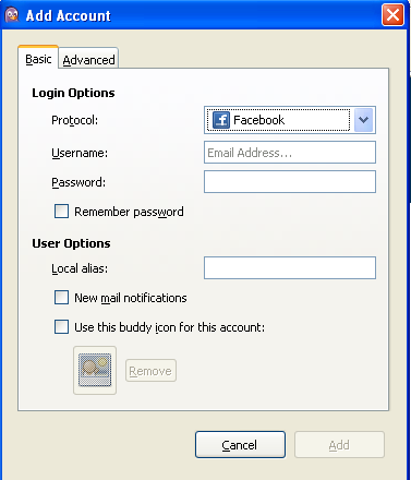Pidgin Facebook