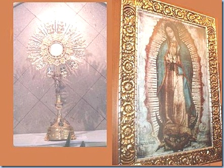 La Bella María de Guadalupe con Jesús Sacramentado