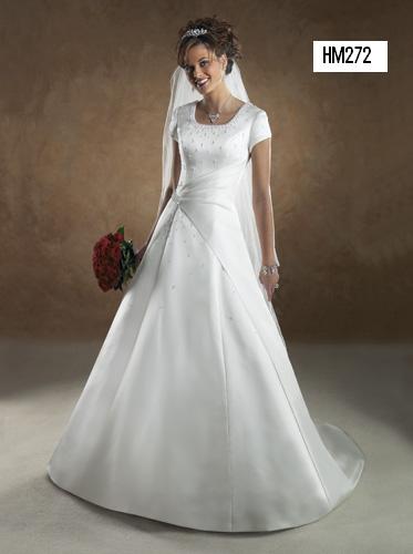 HM272 ; Modest Wedding Dress Bridal Gown