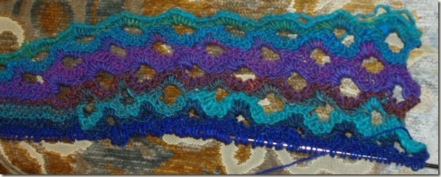fishtail scarf in progress