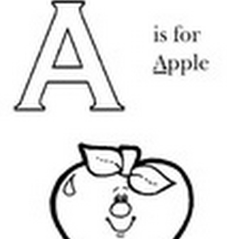 Alfabeto ilustrado en inglés para colorear