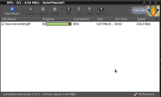 DownThemAll adds on firefox buat Download 1