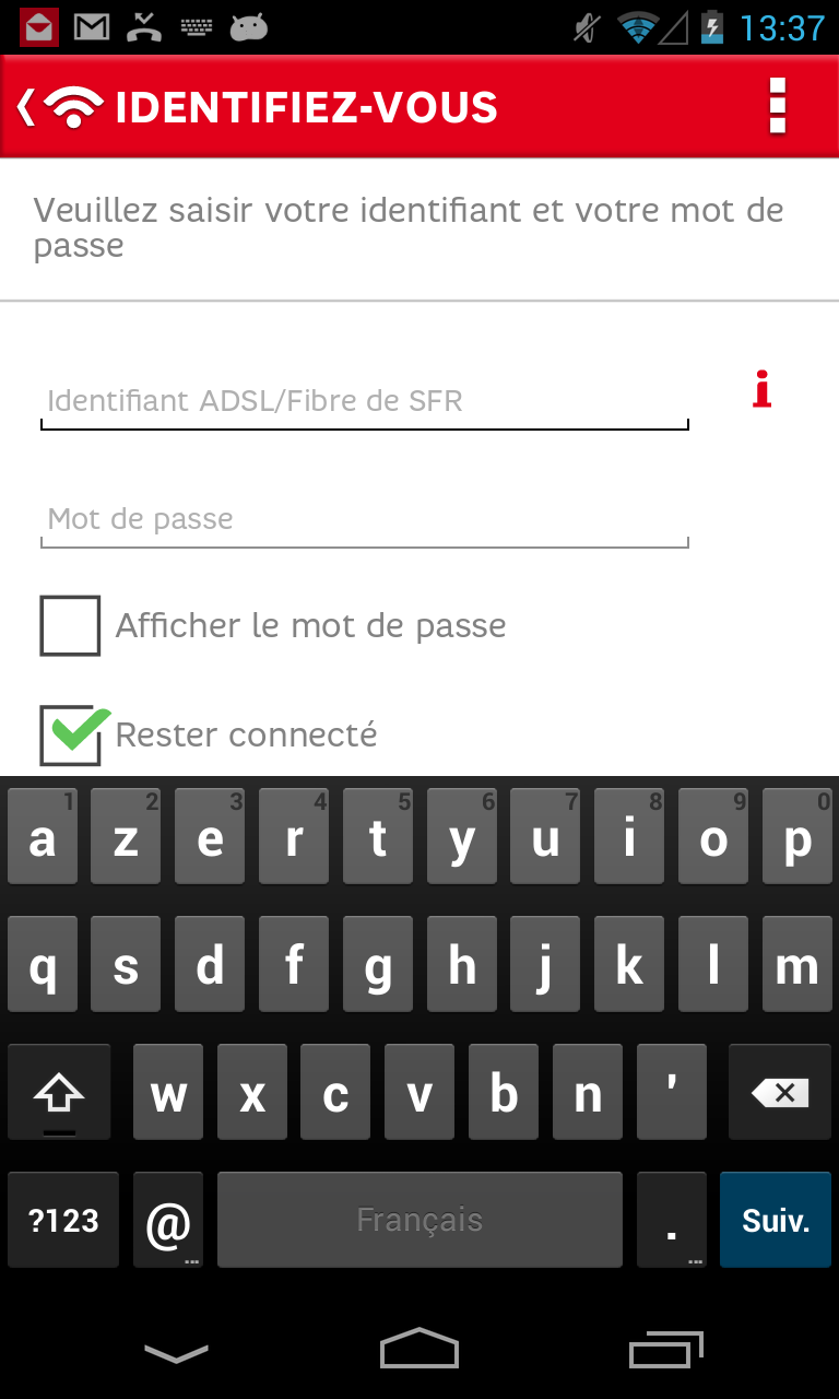 SFR WiFi Screen 2