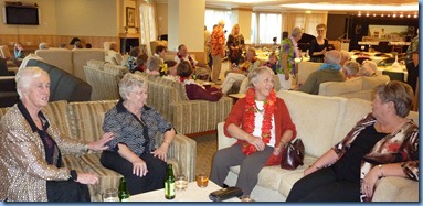 Left to Right: Dorothy Waddel; Barbara Powell; Marlene Forrest; and Barbara McNab enjoying Happy Hour