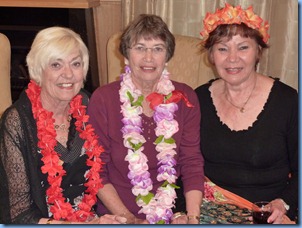 Maureen Jackson; Colleen Kerr; and Carole Littlejohn relaxing in Happy Hour