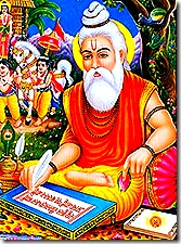 Valmiki writing the Ramayana