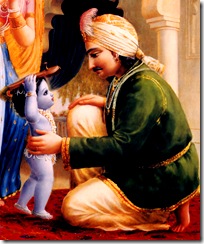 Baby Krishna with parents