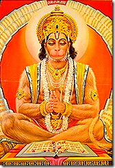 Hanuman practicing real yoga