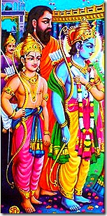 Vishvamitra with Rama and Lakshmana