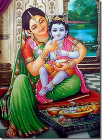 Lord Krishna with Mother Yashoda