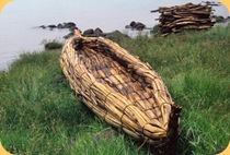 Papyrus reed boat or "tankwa", Lake Tana, Ethiopia, Africa