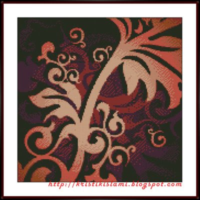 Stitched design of Floral #1 (Purple Malaga)