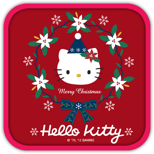 Hello Kitty Red Christmas 個人化 App LOGO-APP開箱王