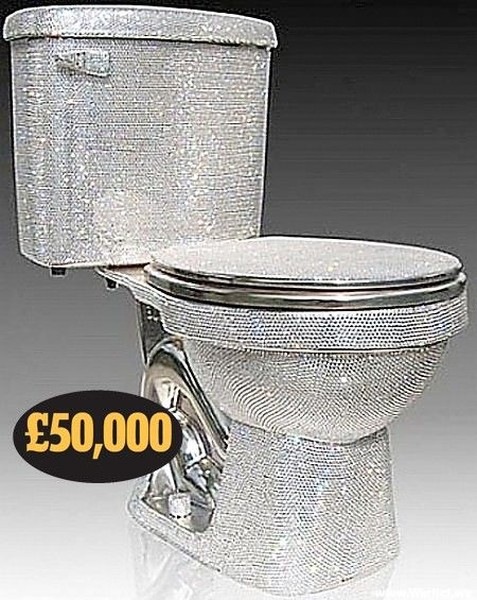 $76,000 - toilet encrusted with high quality crystals