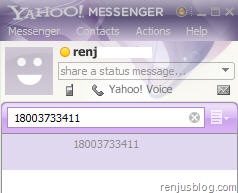 free call to mobile with yahoo messenger