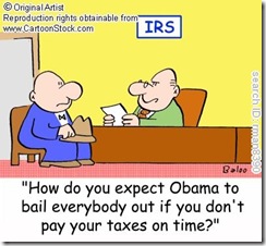man paying taxes