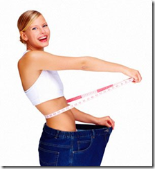 woman happy after loosing weight