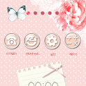 폰꾸미기 소녀감성 Pink flower logo