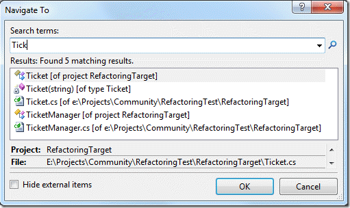 Поиск по коду в Visual Studio 2010