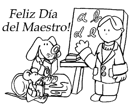 Dibujos Del Dia Del Maestro Para Colorear Faciles Dibujos I Para