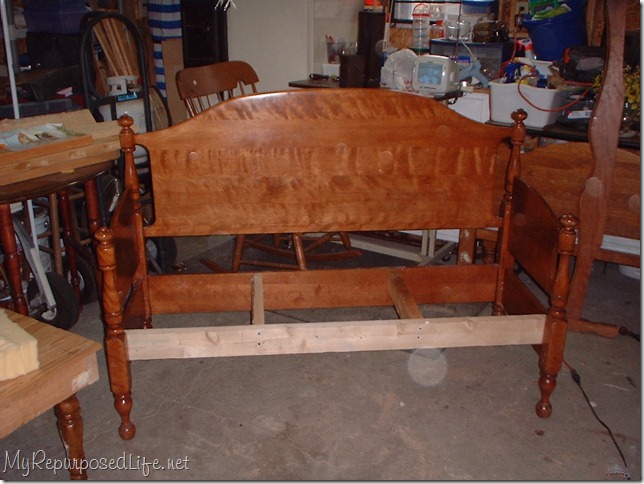 maple bed headboard bench