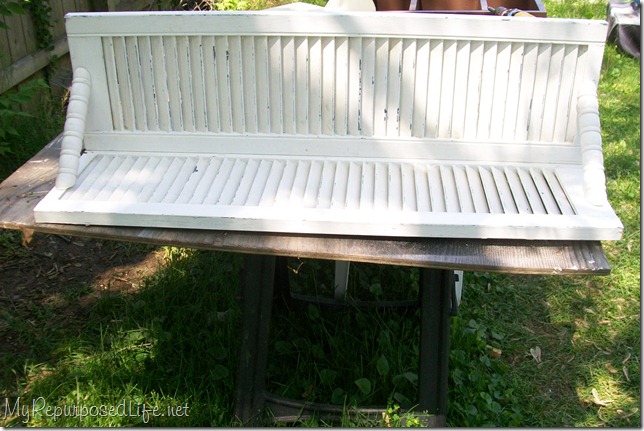 chippy shutter shelf shutter repurposed