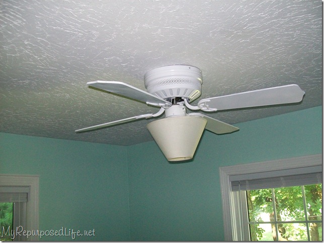 use a lampshade instead of globes on ceiling fans
