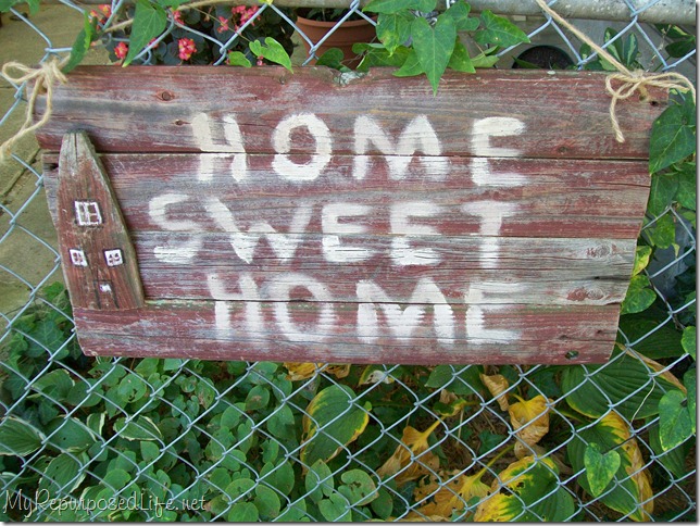 Home Sweet Home sign