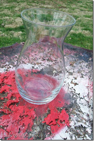 how to spray paint glass vases