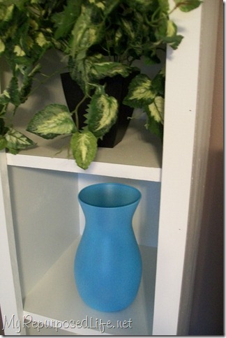 spray paint glass vase aqua