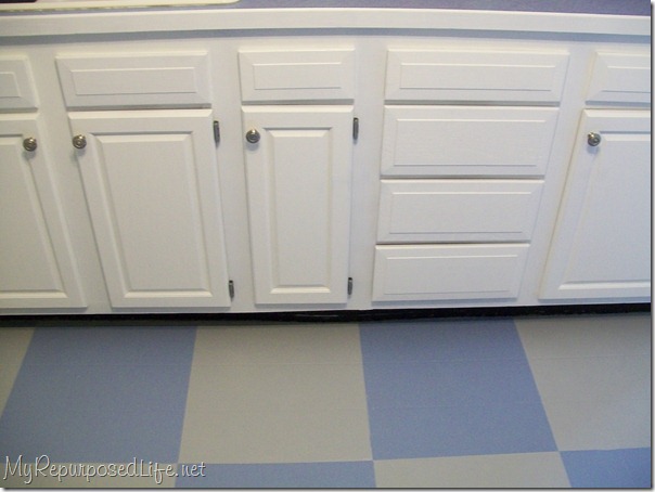 painted vinyl floor