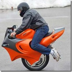 one wheel motobike