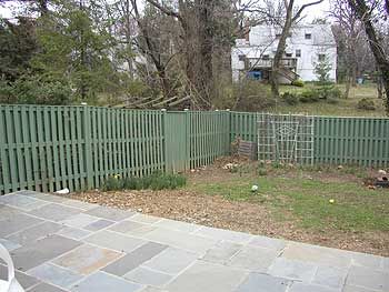 The new patio looks good. Next, the garden.