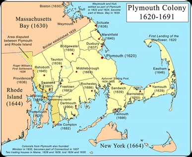 Plymouth colony map