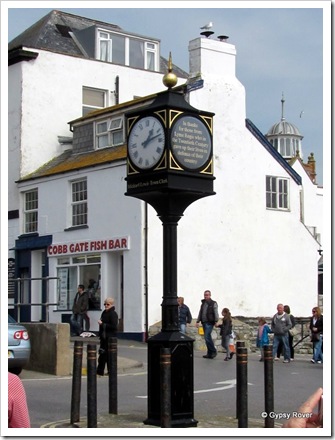 Memorial clock to Lyme Regis people who died in wars during the 20th C.