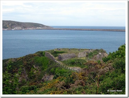 Fishguard Fort overlooking the harbour, built in 1781. Only fired in anger in 1797. Closed after 1815.