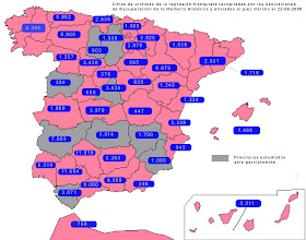 Mapa con las cifras de víctimas de la represión franquista ...