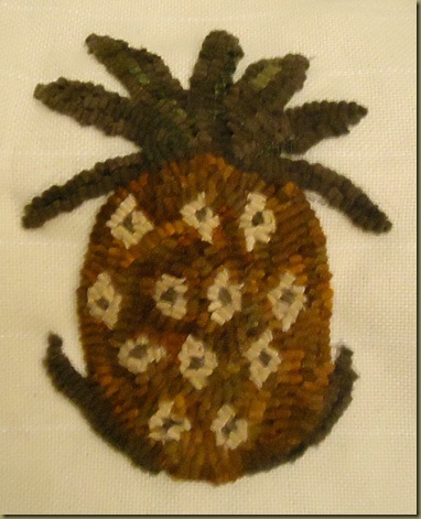 Pineapple Hooked Rug